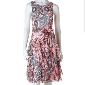 BOGO Pink/Grey Floral Cleo Petite Dress